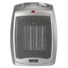 Lasko 1500W Electric Ceramic Space Heater with Adjustable Thermostat, 754200, Silver