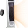 Lasko 5165 Digital Ceramic Tower Heater with Remote Control, 1500W, White