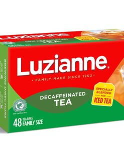 Luzianne Decaffeinated Iced Tea, Family Size, Unsweetened, 288 Tea Bags (6 Boxes of 48 Count Pack), Specially Blended for Iced Tea, Clear & Refreshing Home Brewed Southern Iced Tea