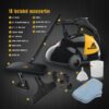 McCulloch MC1275 Heavy-Duty Steam Cleaner with 18 Accessories, Extra-Long Power Cord, Chemical-Free Pressurized Cleaning for Most Floors, Counters, Appliances, Windows, Autos, and More, Yellow/Grey