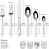 Mikasa Everett 101-Piece 18/10 Stainless Steel Flatware Set, Service For 12