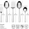 Mikasa Everett 101-Piece 18/10 Stainless Steel Flatware Set, Service For 12