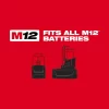 Milwaukee 2447-20-48-11-2420 M12 12-Volt Lithium-Ion Cordless 3/8 in. Crown Stapler with M12 2.0Ah Battery