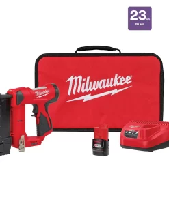 Milwaukee 2540-21 M12 12-Volt 23-Gauge Lithium-Ion Cordless Pin Nailer Kit with 1.5 Ah Battery, Charger and Tool Bag