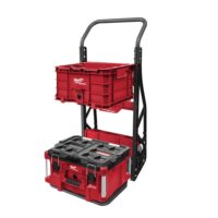 Milwaukee PACKOUT 20 in. 2-Wheel Utility Cart with Large Tool Box and Crate (3-Piece) (48-22-8415-48-22-8425-48-22-8440)