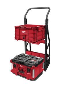 Milwaukee PACKOUT 20 in. 2-Wheel Utility Cart with Large Tool Box and Crate (3-Piece) (48-22-8415-48-22-8425-48-22-8440)