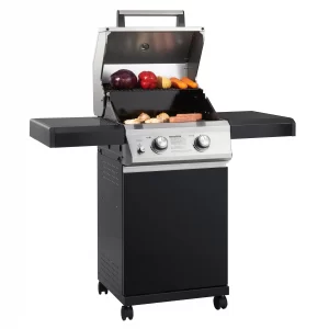 Monument 14633B Stainless Steel and Black 2-Burner Liquid Propane Gas Grill