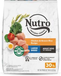 NUTRO NATURAL CHOICE Large Breed Adult Dry Dog Food Chicken & Brown Rice Recipe 30 Pound (Pack of 1)