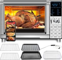 TL1-AC25CZA(BS) Toshiba Digital Toaster Oven With Double Infrared Heating  And Speedy Convection, Larger 6-Slice/12-Inch Capacity, 1700W, 10 Func