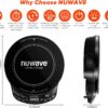 NUWAVE Flex Precision Induction Cooktop, Portable, Large 6.5” Heating Coil, Temperature from 100F to 500F, 3 Wattage Settings 600, 900, and 1300w