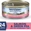 Natural Balance L.I.D. Limited Ingredient Diets Salmon & Green Pea Formula Grain-Free Canned Cat Food 5.5-oz case of 24