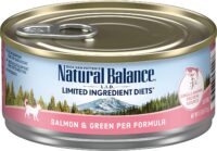 Natural Balance L.I.D. Limited Ingredient Diets Salmon & Green Pea Formula Grain-Free Canned Cat Food 5.5-oz case of 24