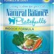 Natural Balance Platefulls Indoor Formula Mackerel & Sardine in Gravy Grain-Free Cat Food Pouches 3-oz pouch case of 24
