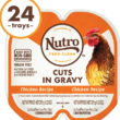 Nutro Perfect Portions Grain-Free Cuts in Gravy Chicken Recipe Cat Food Trays 2.65-oz case of 24 twin-packs
