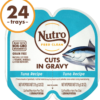 Nutro Perfect Portions Grain-Free Cuts in Gravy Tuna Recipe Cat Food Trays 2.65-oz case of 24 twin-packs