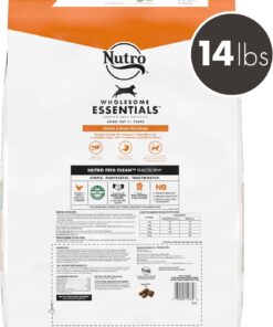 Nutro Wholesome Essentials Indoor Chicken & Brown Rice Recipe Adult Dry Cat Food 14 Pound (Pack of 1)