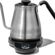 OXO Brew Gooseneck Electric Kettle – Hot Water Kettle, Pour Over Coffee & Tea Kettle, Adjustable Temperature, Built-In Brew Timer, Stainless Steel, 1L​