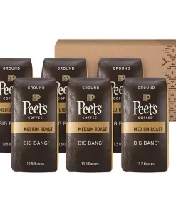 Peet's Coffee Medium Roast Ground Coffee Big Bang 10.5 Ounce Bag 6-pack