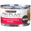 Purina Pro Plan Complete Essentials Adult Salmon & Wild Rice Entree Classic Canned Cat Food 3-oz case of 24