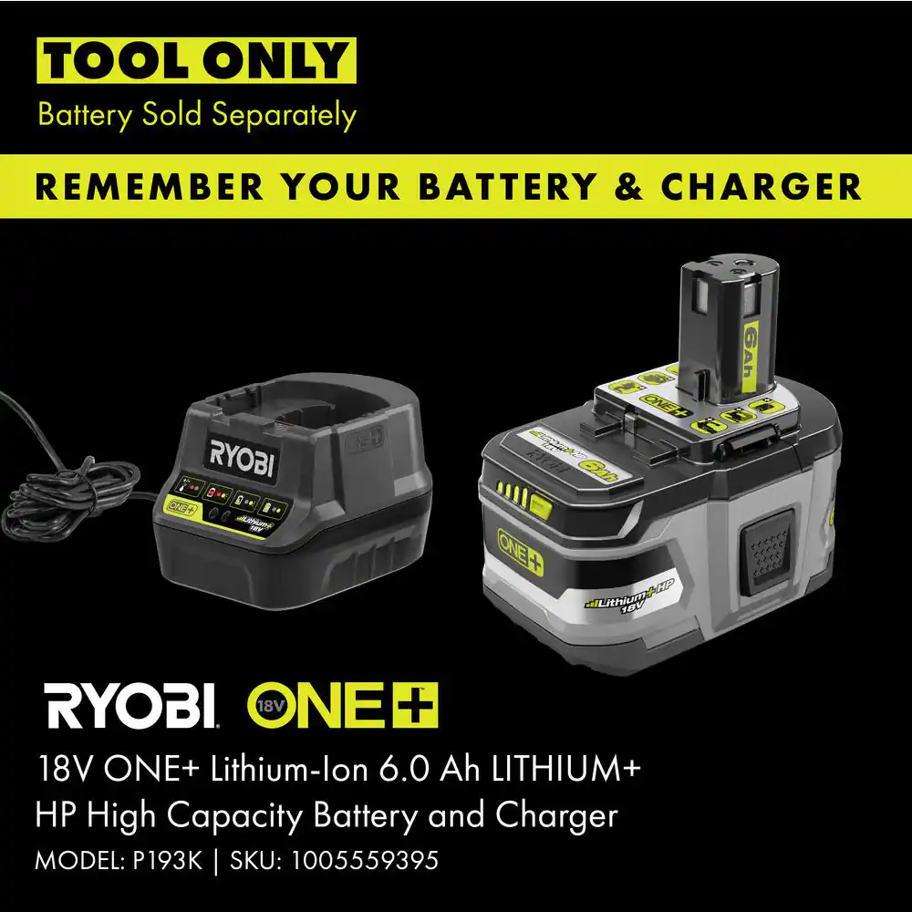 RYOBI P2705BTLVNM ONE+ 8 in. 18V Cordless Cultivator (Tool-Only) –