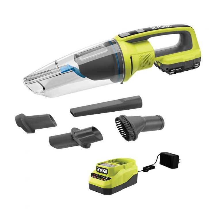 RYOBI PCL702K ONE+ 18V Cordless Wet/Dry Hand Vacuum Kit with 2.0 Ah