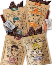 Righteous Felon Beef Jerky and Meat Sticks Variety Pack Low Calorie Gluten-Free Healthy Snacks Bundle Spicy 6 Pack