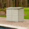 Rubbermaid FG374701OLVSS Olive/Sandstone Resin Outdoor Storage Shed (Common: 60-in x 32-in; Interior Dimensions: 51-in x 24-in)
