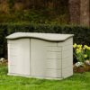 Rubbermaid FG374801OLVSS Olive/Sandstone Resin Outdoor Storage Shed (Common: 55-in x 28-in; Interior Dimensions: 47-in x 21-in)