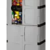 Rubbermaid FG708300MICHR Plastic Freestanding Garage Cabinet in Gray (36-in W x 72-in H x 18-in D)