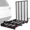 SILVER SPRING SC400-V2 500 lbs. Capacity Hitch-Mounted Folding Steel Wheelchair or Scooter Carrier with 42 in. L Ramp