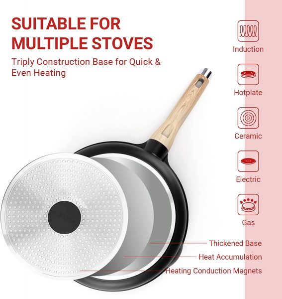 Sakuchi 8 Sets Of 5 POTS,Induction Cookware,Nonstick Kitchen Cookware ...