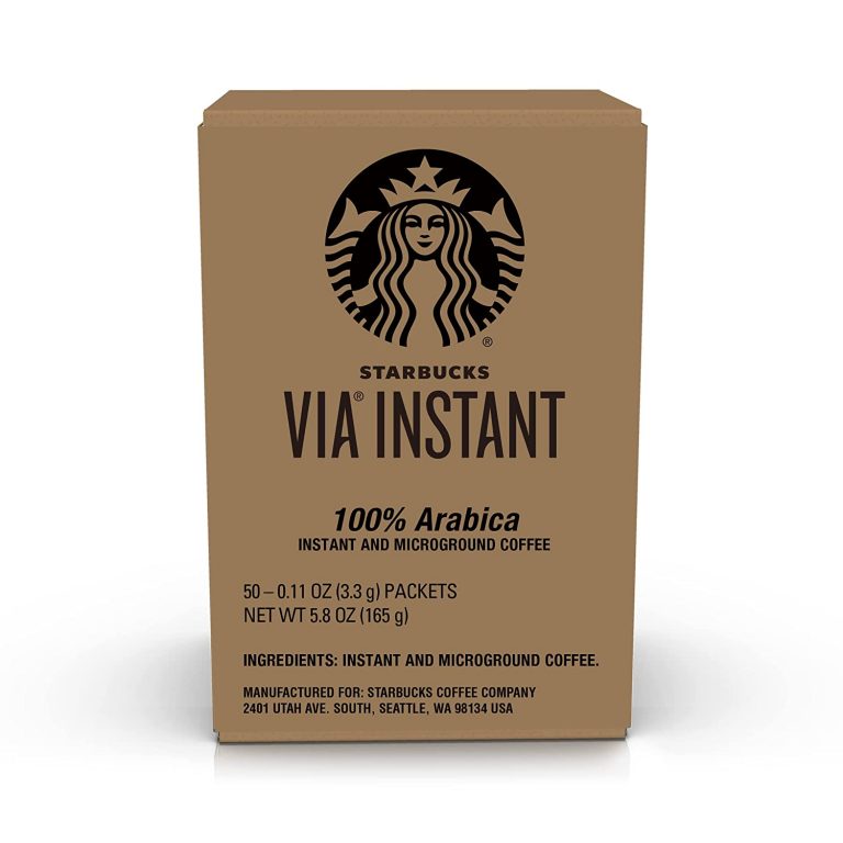 starbucks via instant coffee caffeine content
