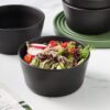 Stone Lain Coupe Dinnerware Set, Service For 4, Black Matte, Matte Black