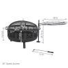 Sunnydaze Decor KF-ASFP-BLK 36 in. W x 22.5 in. H Round Steel Wood Burning Fire Pit with Cooking Grate and Spark Screen Sunnydaze Decor KF-ASFP-BLK 36 in. W x 22.5 in. H Round Steel Wood Burning Fire Pit with Cooking Grate and Spark Screen