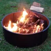 Sunnydaze Decor KF-SCFR36 36 in. Round Steel Wood Burning Fire Pit Kit with Rotating Cooking Grate