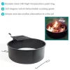 Sunnydaze Decor KF-SCFR36 36 in. Round Steel Wood Burning Fire Pit Kit with Rotating Cooking Grate