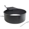 Sunnydaze Decor KF-SCFR36 36 in. Round Steel Wood Burning Fire Pit Kit with Rotating Cooking Grate