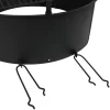 Sunnydaze Decor KF-SCFR36 36 in. Round Steel Wood Burning Fire Pit Kit with Rotating Cooking Grate