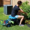 Sunnydaze Decor QH-RCP042-BL 4-cu ft Steel Yard Cart