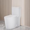 Swiss Madison SM-1T180 Dreux White Elongated Standard Height Toilet 12-in Rough-In Size