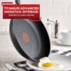 T-fal C561SC Titanium Advanced Nonstick Thermo-Spot Heat Indicator Dishwasher Safe Cookware Set, 12-Piece, Black