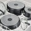T-fal C561SC Titanium Advanced Nonstick Thermo-Spot Heat Indicator Dishwasher Safe Cookware Set, 12-Piece, Black
