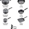T-fal Signature Nonstick Dishwasher Safe Cookware Set, 12-Piece, Black