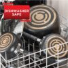 T-fal Signature Nonstick Dishwasher Safe Cookware Set, 12-Piece, Black