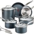 T-fal Unlimited Cookware Set with Durable, Platinum Nonstick Coating, 12 Piece, Gray
