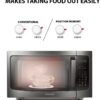 TOSHIBA ML-EM45P(BS) Countertop Microwave Oven with Smart Sensor and Position Memory Turntable, Memory Function, 1.6 Cu.ft with 13.6