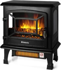 TURBRO Suburbs TS20 Electric Fireplace Infrared Heater, 20" Freestanding Fireplace Stove with Realistic Dancing Flame Effect - CSA Certified - Overheating Safety Protection - Easy to Assemble - 1400W