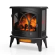TURBRO TS23-C Suburbs 23 in. Black Freestanding Electric Fireplace Infrared Space Heater with Curved Door, Remote Control