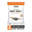 Think Jerky, Sesame Teriyaki Beef Jerky (1.0 Ounce Bags, Pack of 8 Bags) - Delicious Chef Crafted Jerky, Grass-Fed Beef Jerky, Gluten Free, No Antibiotics or Nitrates - Healthy Protein Snack, Low Calo