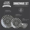 Thyme & Table Dinnerware Black & White Medallion Stoneware, 12 Piece Set